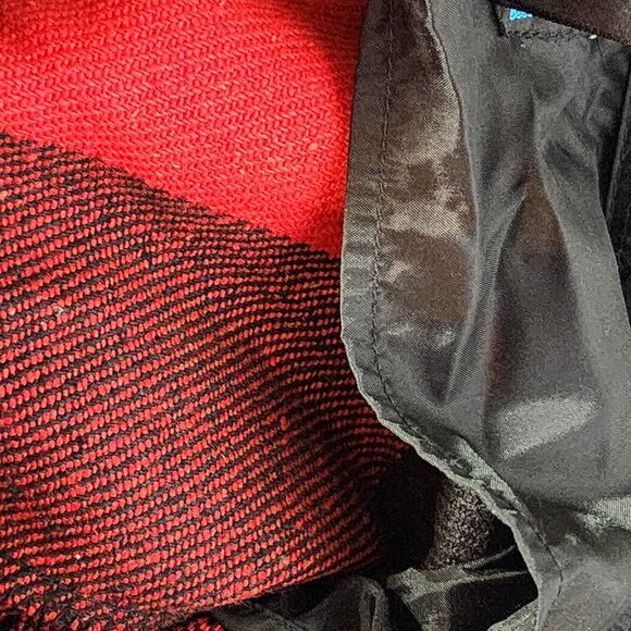 Bronzini Red and Black Buffalo Check Wool Blend Semi Lined Vintage Shacket Sz L - Picture 16 of 16